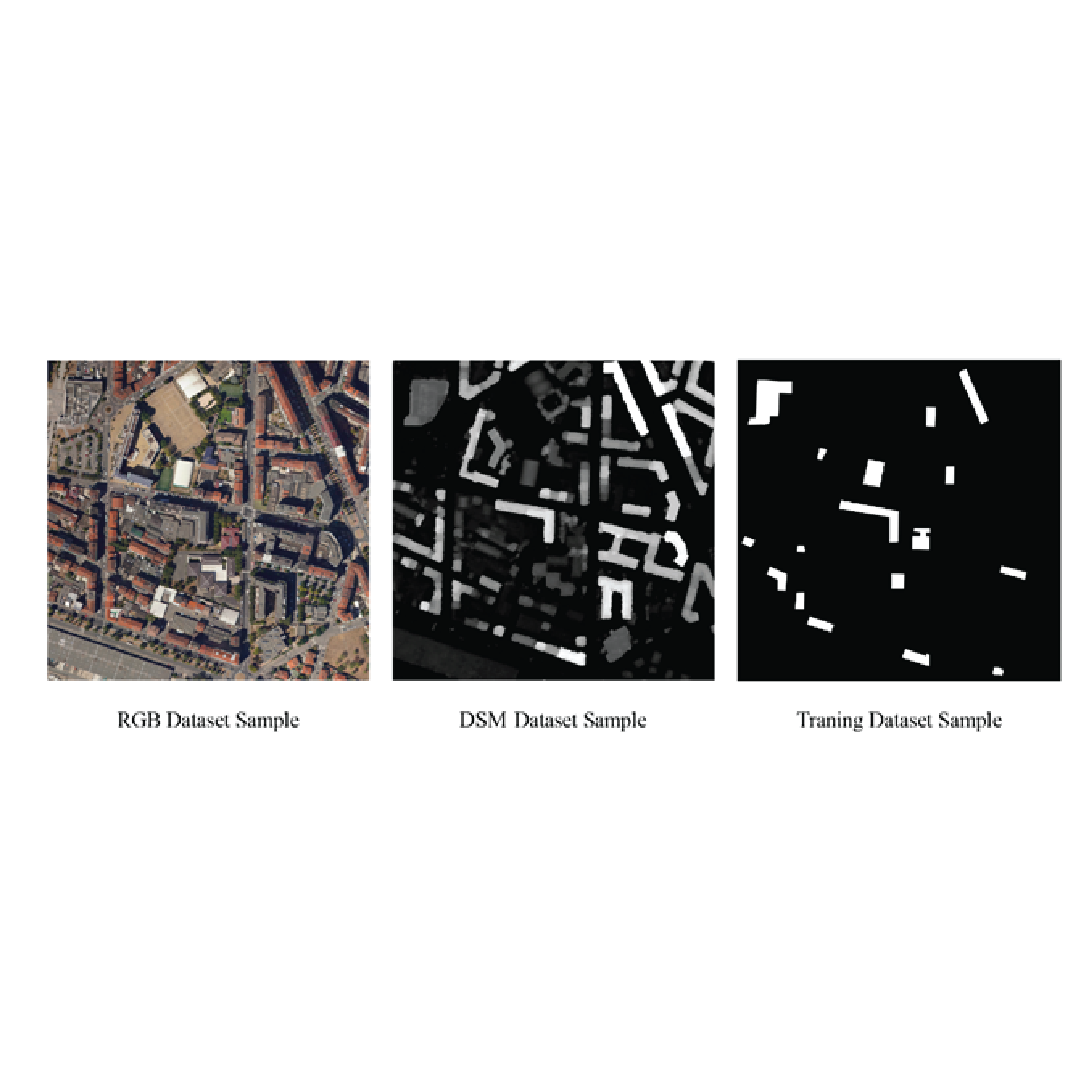 Deep learning building footprint segmentation output.